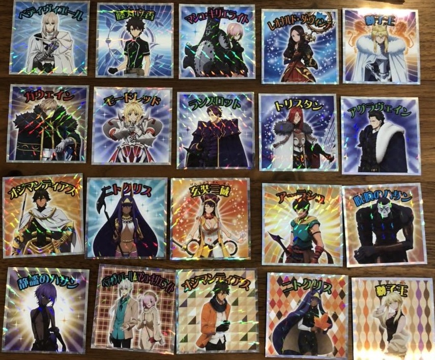 FGO キャメロットマンチョコ」シールリスト・シール配列アソート情報  